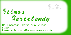 vilmos hertelendy business card